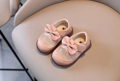 2025 Kids Shoes Baby Girl Walking Shoes with Breathable and Non Slip Mesh Bow Princess Shoes with Non Slip Soft Soles