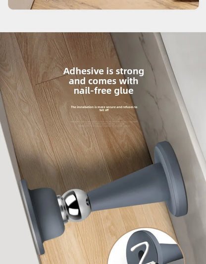 No-drill door stopper for room bedroom door fixed wall protection anti-collision household silicone strong suction floor stopper