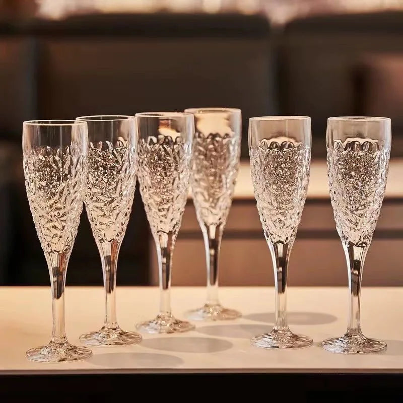 Superior Quality Crystal Glass Goblet Champagne Glass Water Cup Handmade Flawless Wine Glass Sweet Fruit Wine Cup Cocktail Glass