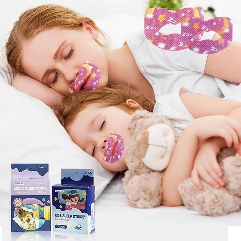 Children Anti-Snoring Stickers Mouth Correction Orthosis Tape Adult Night Sleep Lip Nose Breathing Improving Patch