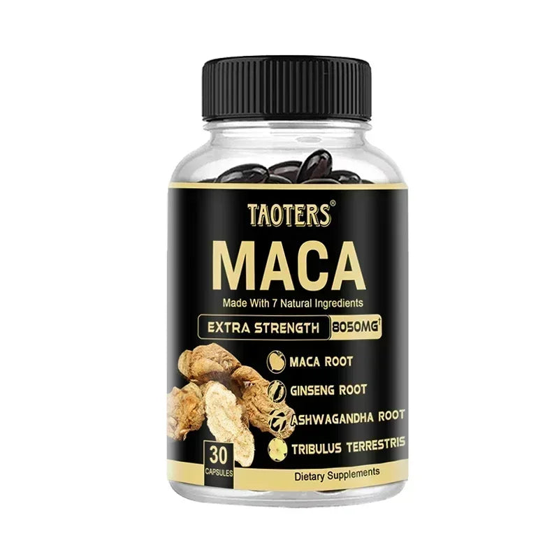 Black Maca Capsules - Enhance Male Strength, Promote Muscle Growth, Improve Endurance, Improve Mood, and Increase EnergySuppleme