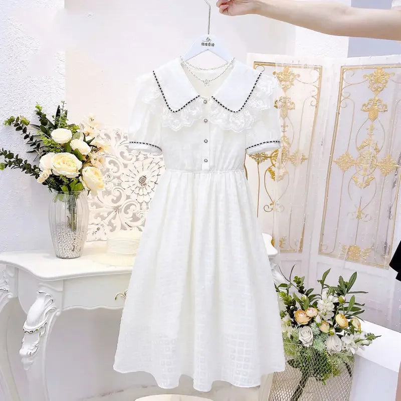 Girls' Summer Party Dress: Floral Princess Gown for Ages 3-8 – Sweet & Chic Kids' Fashion