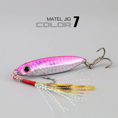 Metal Artificial Bait Jig 7g 10g 15g 20g 25g 30g Shore Casting Jigging lure Shore Casting Saltwater Fishing lure Bit