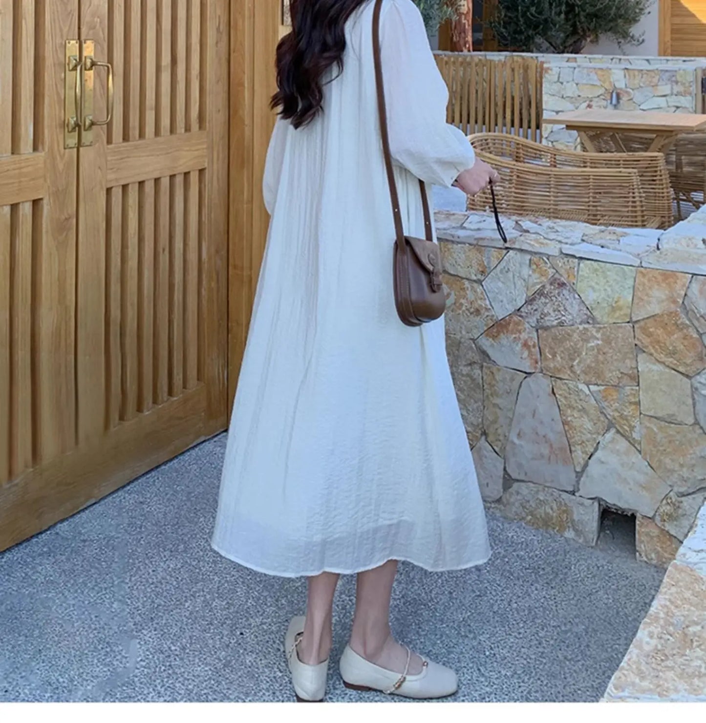 French White Dress for Women in Early Spring New Style Gentle Style Literary Retro Fairy Skirt