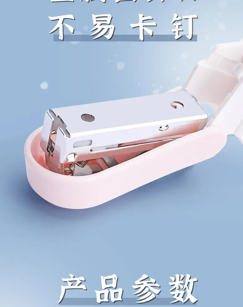 Mini Stapler Set with Staples Cute Rabbit Bear Paper Binder Stationery Office Binding Tools School Supplies