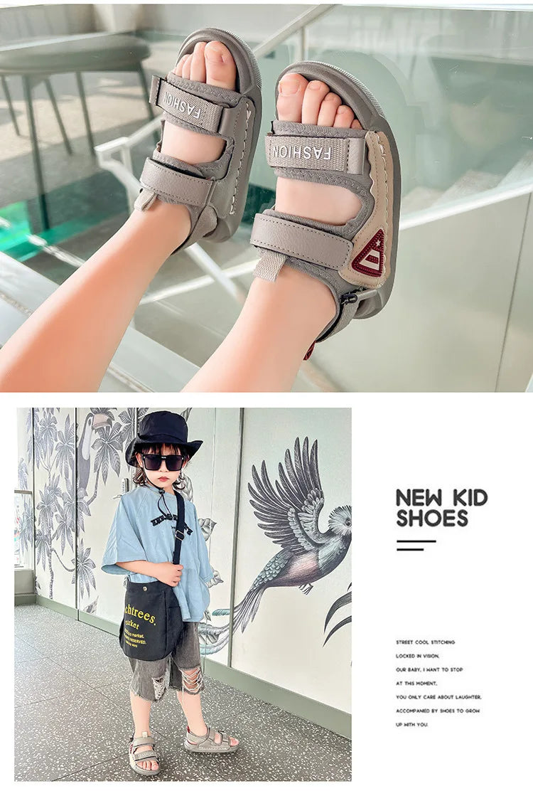 Summer New Fashion Trend Outdoor Beach Soft Sole Breathable Kids' Shoes Comfortable Cool Sneakers