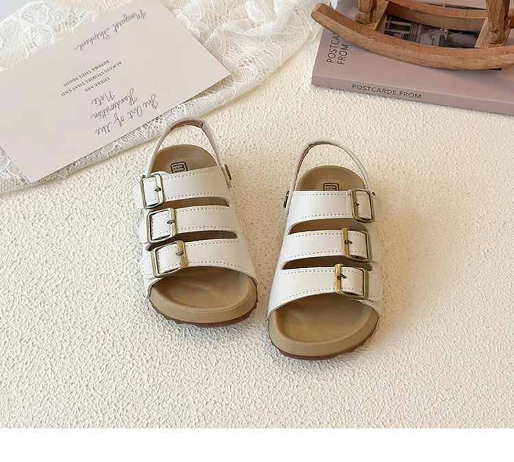 Girls Boys Summer New Fashion Korean Style Soft Bottom Anti-slippery Versatile Open-toe Beach Shoes