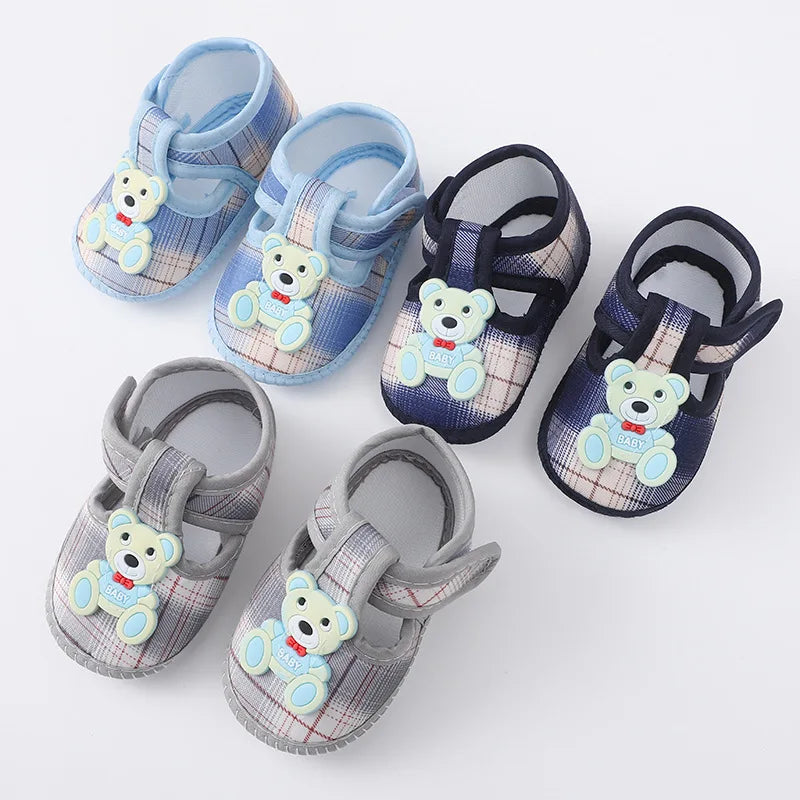 Newborn Baby Boy Girls Shoes Spring Autumn Lovely Floral Embroidery Anti-Slip Sneaker Crib Shoes Soft Cotton Cute First Walkers (Available)