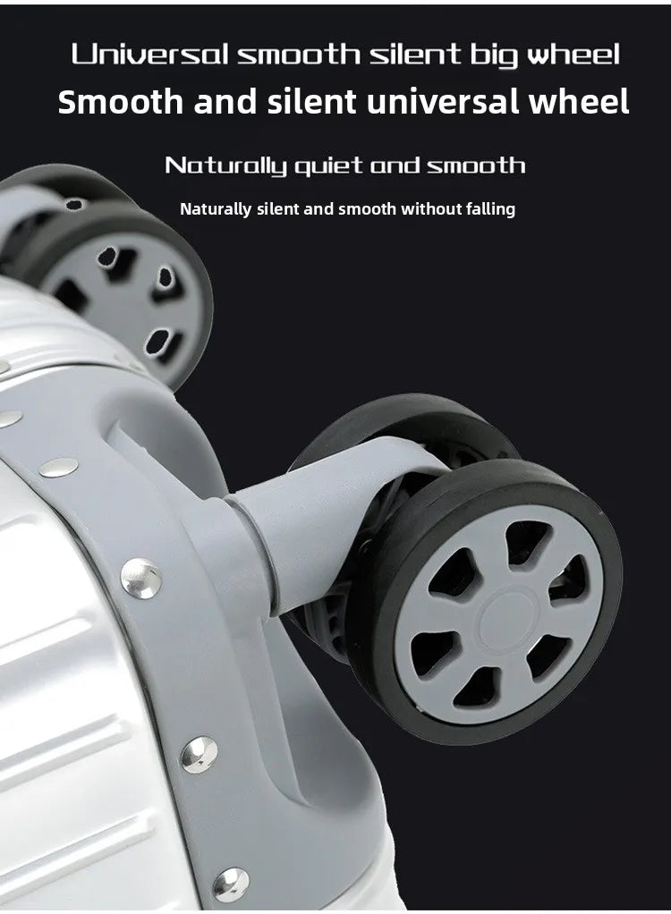 Magnesium Aluminum Alloy Luggage Set, 20" Carry-On & 28" Travel Suitcase with TSA Lock, Lightweight Durable