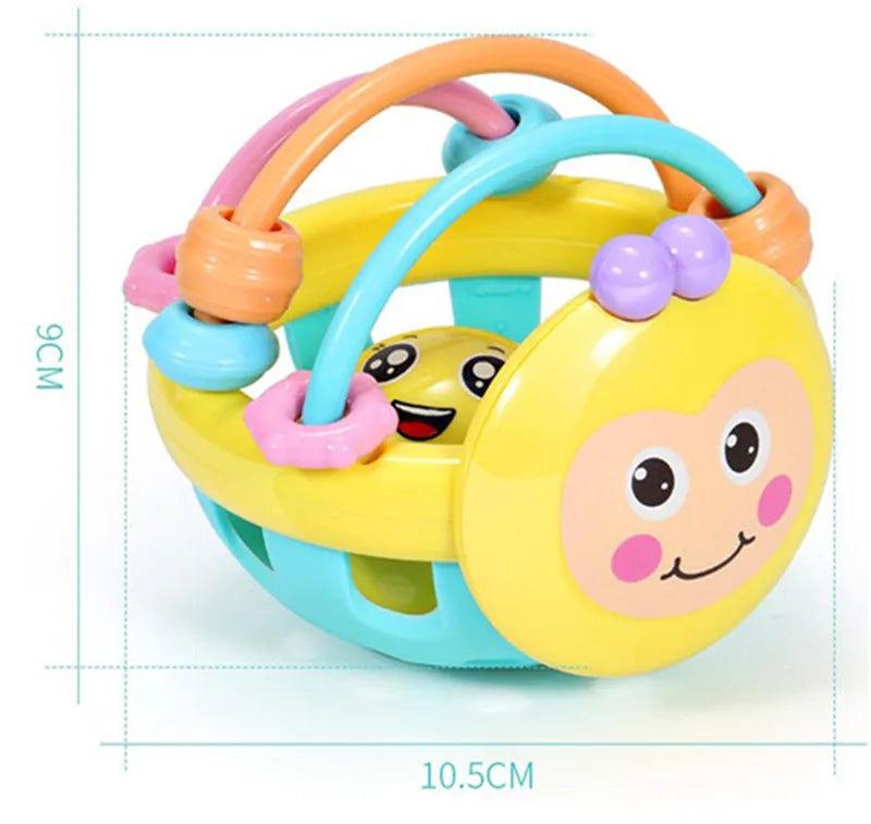 Baby Sensory Teether Ball with BPA-free silicone, easy-grip design, and soft rattle for newborns and infants