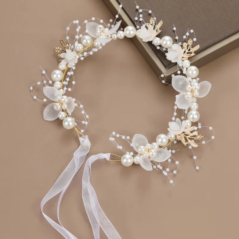 Sweet crowns for bouquets Headband For Kid  Forest Style Hairbands Girl butterfly flower crown Hair Band Flower headpiece