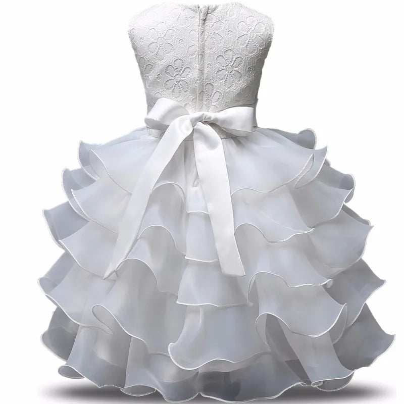 Flower Girl Dress For Wedding Baby Girl 2-8 Years Birthday Outfits Children's Girls First Communion Dresses Girl Kids Party Wear
