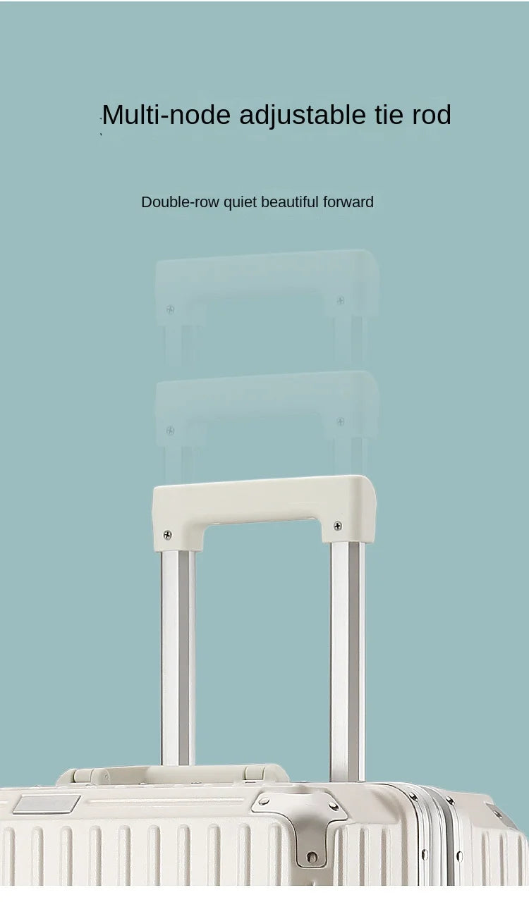 Large Capacity 28 inch Aluminum Frame Suitcase Durable Trolley Case with Universal Wheels, 24 Business Travel Suitcase