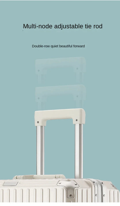 Large Capacity 28 inch Aluminum Frame Suitcase Durable Trolley Case with Universal Wheels, 24 Business Travel Suitcase