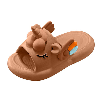 Children'S Slippers Cute Cartoon Baby Indoor Non Slip Thick Bottom Parent Child Slippers Kid Slippers