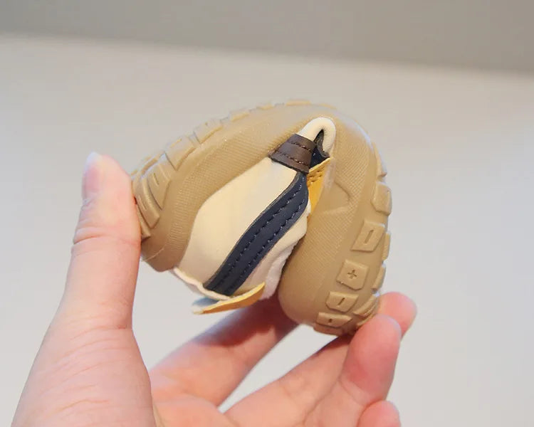 Baby Sneakers Warm Fur Inside Infant Shoes Autumn Winter Little Boys Girls Casual Shoes For Baby Pink, Yellow