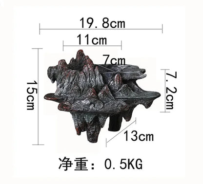Chinese-style personalized retro creative asparagus resin flowerpot indoor fleshy June snow potted flower decoration ornaments