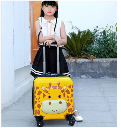 Children's Trolley Case Universal Wheel Cartoon Animal Portable Luggage Multi Function Boarding Case