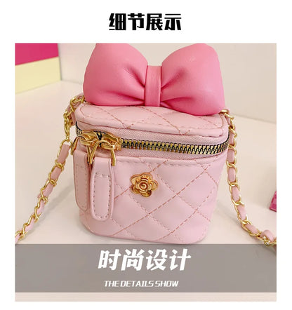 Children Bag New Girl Crossbody Bags Fashion Chain Bags Bow Shoulder Bags Versatile Girl Bag Sweet Princess Bag mochila infantil