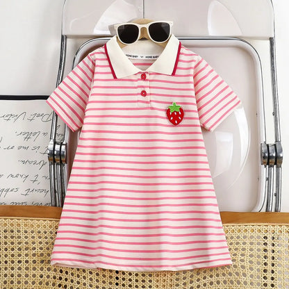 Girls Casual Dresses Girls' Summer Princess Dress - Short Sleeve Skirted Sundress, Cute Casual & Party Wear