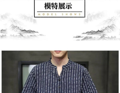 Men's Light Blue Denim Shirt Oversized Short Sleeve Button-Down Casual Top(Available)