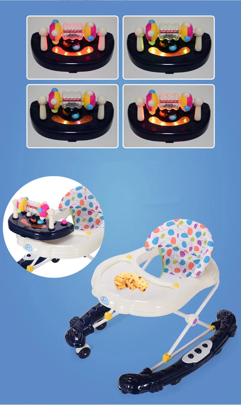 Baby Walker for Toddlers: Anti-Bowleg, Anti-Rollover, Multi-Functional – Pushable & Seatable, Suitable for Boys & Girls