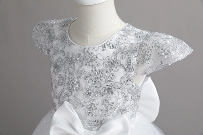 Stunning Little/Big Girls Lace Flower Girl Wedding Bridesmaid Birthday Party Holiday Pageant Easter Prom Fancy Dress