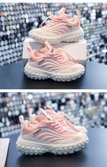 Breathable Mesh Kids Girls And Boys Casual Shoes Rubber Sole Summer Autumn Toddlers Tennis 3-6y