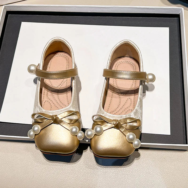 Girls Princess Leather Shoes Anti Slip Casual Shoes Elegant Fashion Shoes Bangladesh Kids Shoes