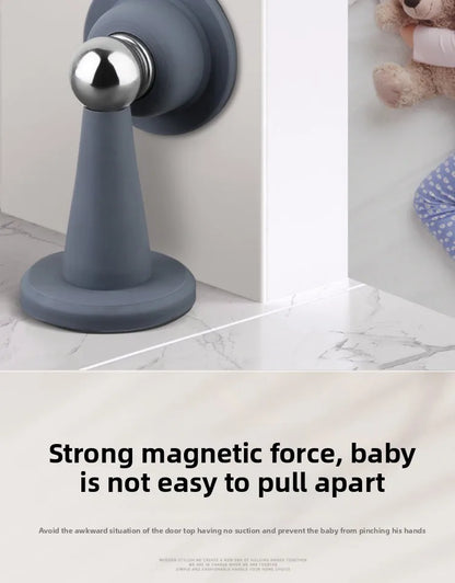 No-drill door stopper for room bedroom door fixed wall protection anti-collision household silicone strong suction floor stopper