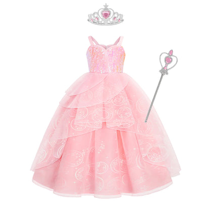2025 Girl Princess Dress Carnival Party Princess Dress Birthday Party Dress Children's Pink Cute Dress Girl's Party Dress 2-12Y