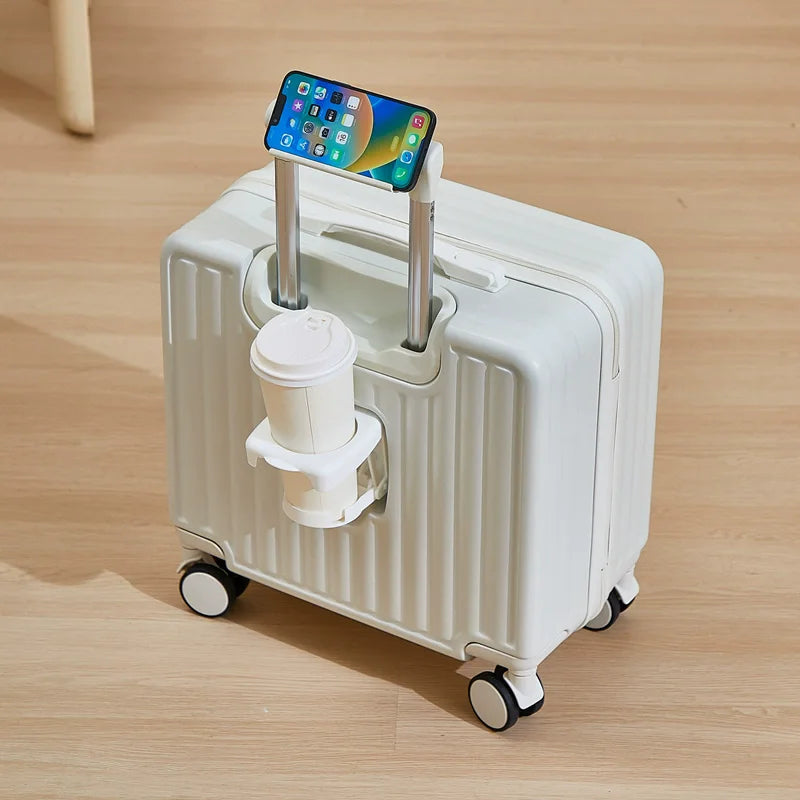 18-Inch Luggage 2025 Fashion Small Luggage Lightweight Travel Trolley Case with Combination Lock