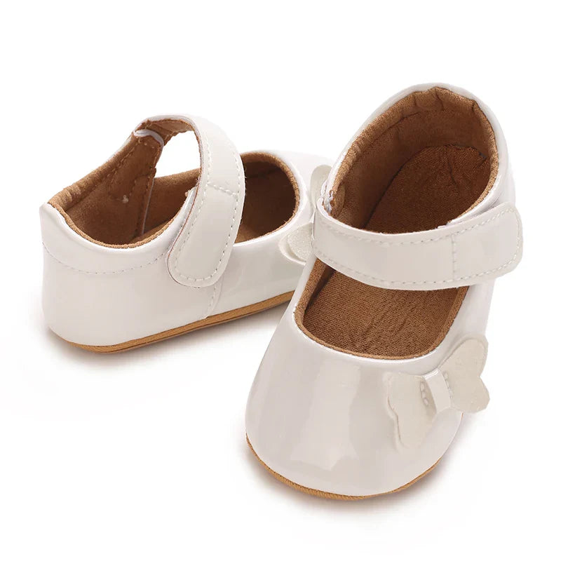 Spring and Autumn Bow Mary Jane Princess Shoes  Baby Girl Rubber Bottom Anti slip Sneaker
