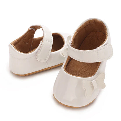 Spring and Autumn Bow Mary Jane Princess Shoes  Baby Girl Rubber Bottom Anti slip Sneaker