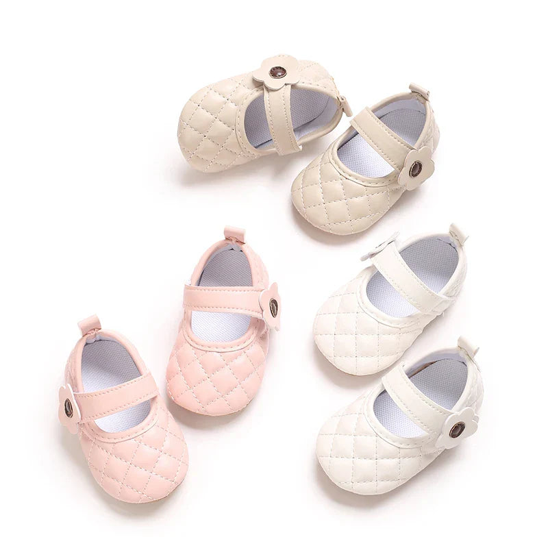 Baby Girl's Walking Shoes 3-6 Months Spring and Autumn Single Shoes Princess Shoes
