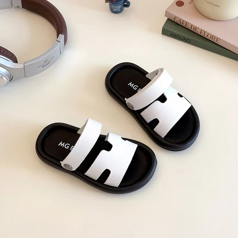 Fashion Spring Child Sandal Summer New Shoe Boy Girl Slippers Soft Bottom Non-slip Kid Shoes Baby Velcro Beach Sandal Slippers