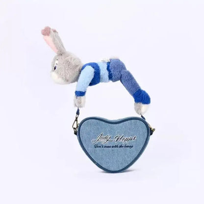 Judith Nick Disney Hot Selling Shoulder Bag Plush Cute Cartoon Personalized Fashion Crazy Zootopia Doll Shoulder Bag Couple Gift