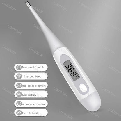 Household Adults Children Thermometers for Fever Thermometer Electronic Soft Head Digital Oral Armpit Temperature Measurement