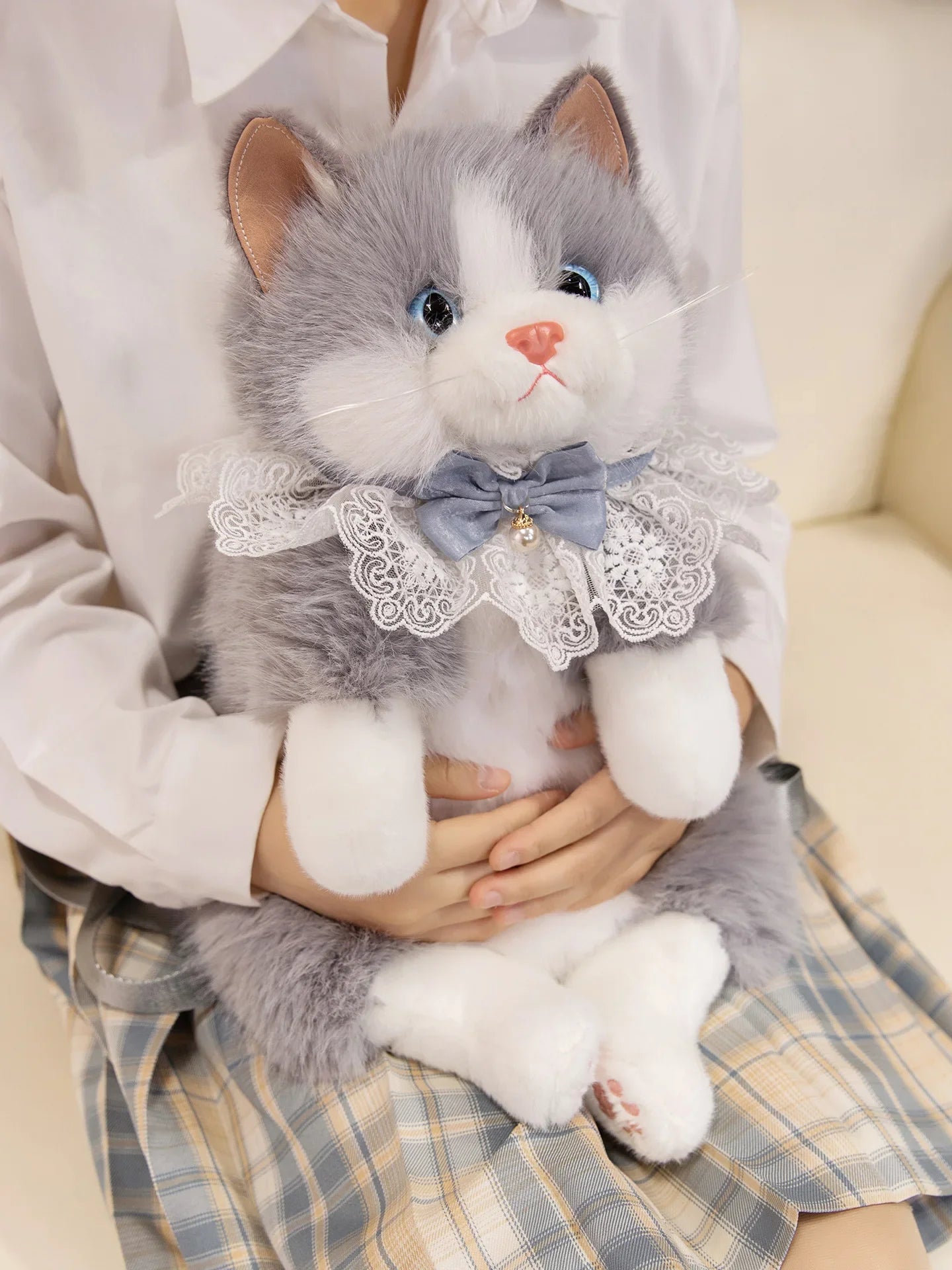 Simulated Puppet Cat Backpack Doll Cute Cat Backpack Plush Toy Daughter Birthday Gift