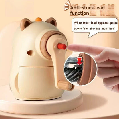 Elementary School Student Pencil Sharpener and Cranked Pencil Sharpener Rolling Pencil Sharpener Automatic Lead Feeding Durable