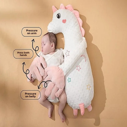 Baby Soothing Sleeping Pad, Infant Comfort Pillow with Patting Function for Anti-Startle Support and Warm Compress Design