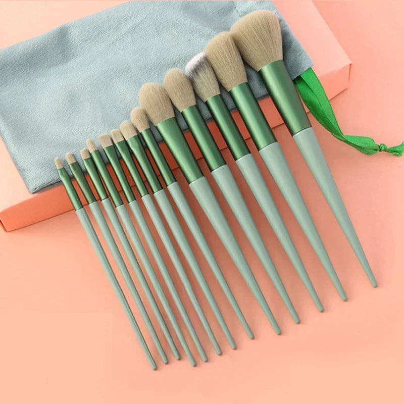 Makeup Brushes Set Eye Shadow Foundation Women Cosmetic Brush Eyeshadow Blush Beauty Soft Make Up Tools Bag (Available)