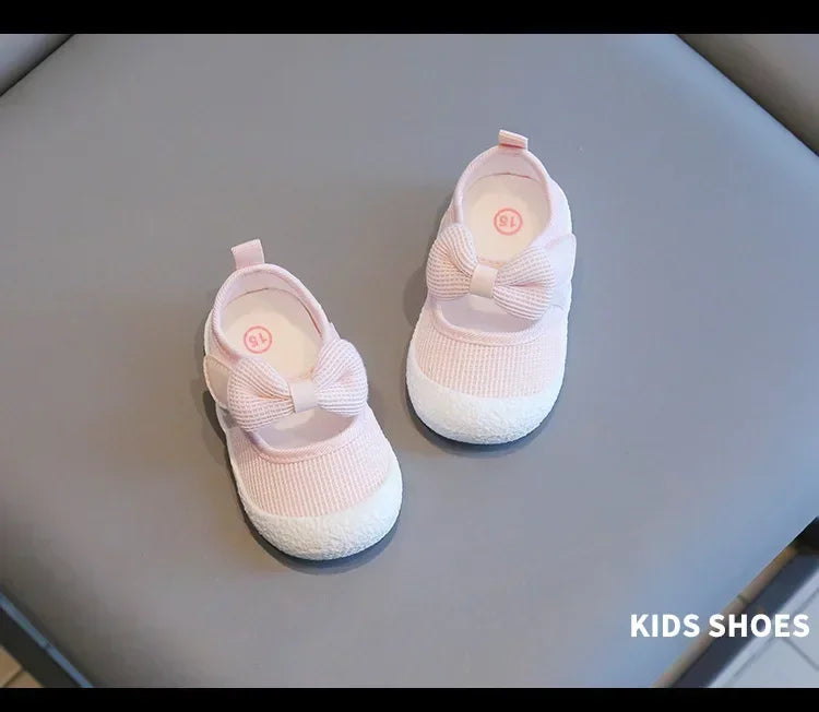 Kids Shoes  Baby Girl Walking Shoes with Breathable and Non Slip Mesh Bow Princess Shoes with Non Slip Soft Soles