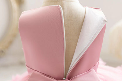 Party Dresses For Girl Formal Prom Wedding Dress Beaded Embroidery Mesh Princess Dress For Infant Baby 1st Birthday Baptism Gown