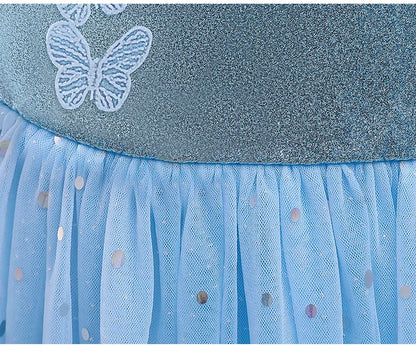 Birthday Party Princess Dress Girl Summer Girl Halloween Carnival Cosplay Elsa Costume Holiday Party Dreamy Sequin Fancy Gown