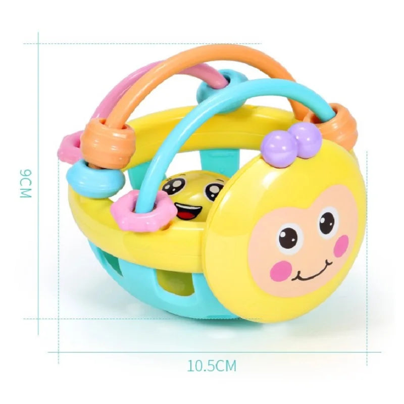 Baby Sensory Teether Ball with BPA-free silicone, easy-grip design, and soft rattle for newborns and infants