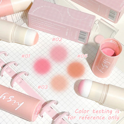 Soft Fog Blush Stick - Energetic and Bouncy, Korean Style, Brightening, Dual-Use for Lips and Cheeks