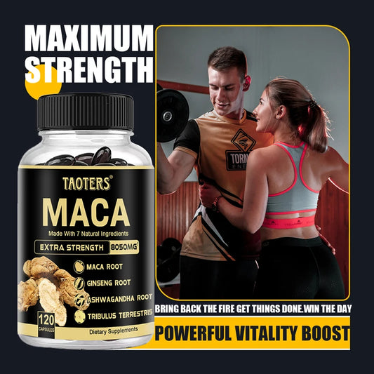 Black Maca Capsules - Enhance Male Strength, Promote Muscle Growth, Improve Endurance, Improve Mood, and Increase EnergySuppleme
