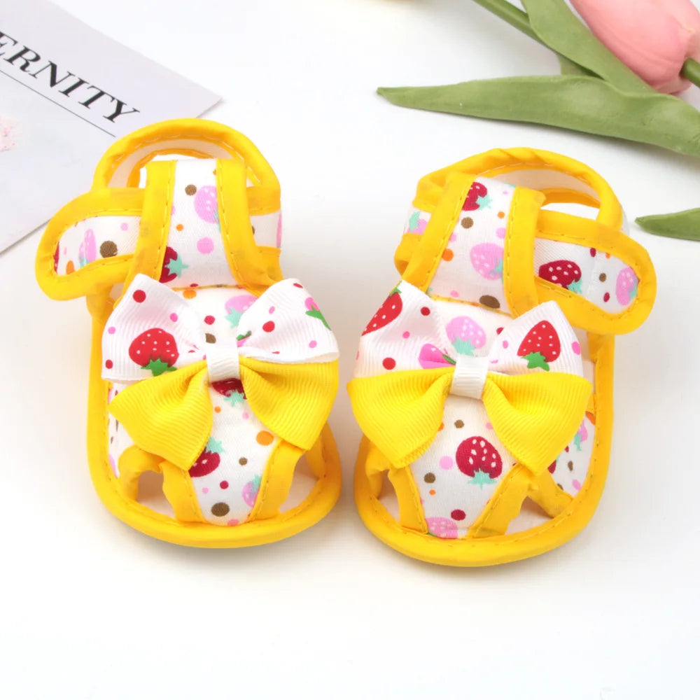 Newborn Infant Baby Girl Princess Bowknot Sandal Sneakers Toddler Soft Crib Walkers Casual Shoes
