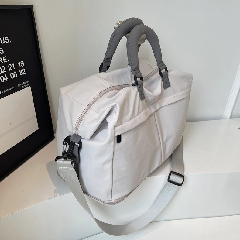 Women Travel Luggage Shoulder Bags Casual Outdoor Travel Short  TripTote Bag Portable Commuting Gym Fitness Sports Handbag